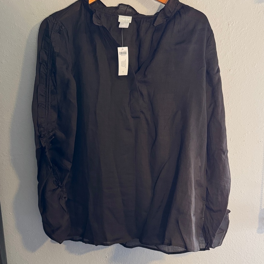 Chico's Elegant Black Tunic - Picture 5 of 8